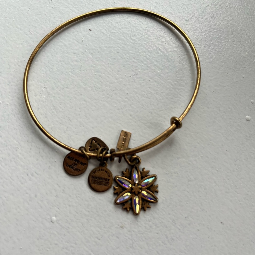 Alex and Ani snowflake crystal bracelet